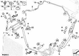 COOLANT LINES diagram for BMW 3 Series E90 316i