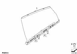 ROLLER SUN VIZOR, REAR DOOR diagram for BMW X6 E71 35iX