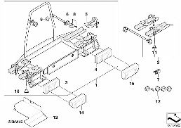 BICYCLE CARRIER, TRAILER COUPLING diagram for BMW 3 Series E30 320i