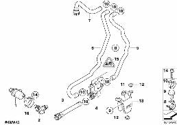 WATER HOSES/WATER VALVE diagram for BMW X5 E70 3.0si
