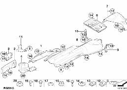 Isolation thermique diagram for BMW 1 Series E87 LCI 120i