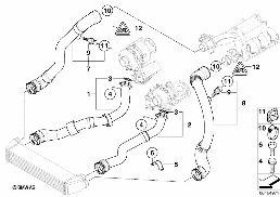 INTAKE MANIFOLD-SUPERCHARG.AIR DUCT/AGR diagram for BMW 7 Series E65 740d