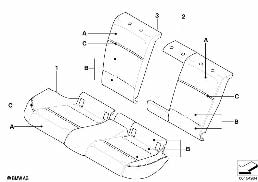 INDIV. LOAD-THROUGH FOR SEAT, REAR, LC diagram for BMW 3 Series E91 320d