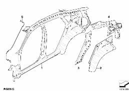 SINGLE COMPONENTS FOR BODY-SIDE FRAME diagram for BMW X6 E71 M50dX