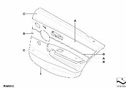 INDI. DOOR TRIM PANEL, LEATHER, REAR, LC diagram for BMW 3 Series E91 320d