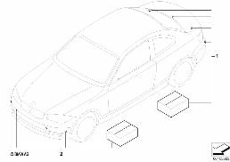 Kit de montage PDC avant et arrière diagram for BMW 1 Series E82 120i