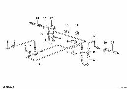 BRAKE PIPE REAR ABS diagram for BMW 5 Series E34 530i