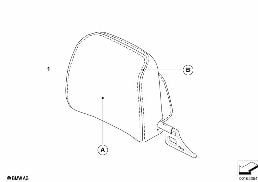 Appuie-tête avant cuir Individual diagram for BMW 6 Series E64 LCI 650i