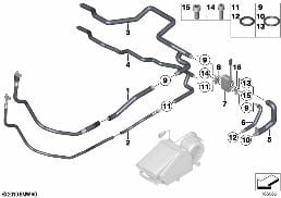 Vedení chladiva, zadní klimatizace diagram for BMW Rolls-Royce Phantom RR1 Phantom