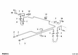 BRAKE PIPE REAR ABS/ASC+T diagram for BMW 5 Series E34 530i