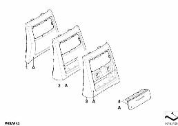 INDIVIDUAL CENTER CONSOLE COVERS, REAR diagram for BMW 3 Series E91 320d