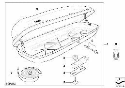 Skrzynka dachowa diagram for BMW MINI R50 Cooper