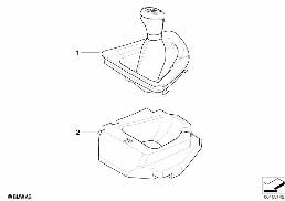 GEAR SHIFT KNOBS/SHIFT LEVER COVERINGS diagram for BMW 1 Series E82 135i