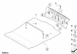 TRIM PANEL, TRUNK FLOOR diagram for BMW 1 Series E82 118d