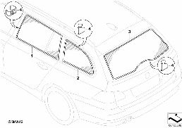SUNSHADE diagram for BMW 5 Series F10 LCI 535i