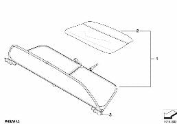 WIND DEFLECTOR diagram for BMW 6 Series E64 LCI 630i