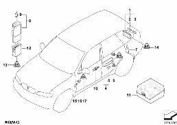 VARIOUS LAMPS/SPARE BULBS BOX diagram for BMW X5 E53 3.0d