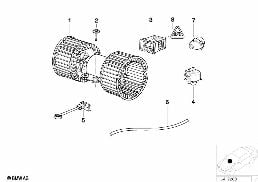 Pièces électriques de chauffage diagram for BMW 5 Series E39 525td