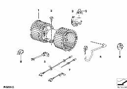 Elektrické díly klimatizace diagram for BMW X5 E53 4.4i