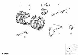 Elektrické díly automatická klimatizace diagram for BMW X5 E53 4.4i