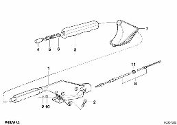 Handbromsspak diagram for BMW 3 Series E36 318ti