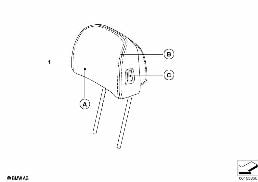 Individ. προσκέφαλο σπορ κάθισμα μπροστά diagram for BMW 5 Series E60 LCI 528xi