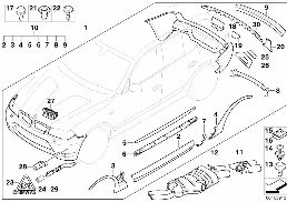 Kit aerodynamique I diagram for BMW X3 E83 LCI 2.0d
