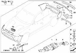Kit aérodynamique II diagram for BMW X3 E83 LCI 2.0d
