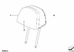 Individ.προσκέφαλ.κάθισμ.Comfort μπροστά diagram for BMW 5 Series E60 LCI 528xi