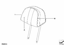 IND. HEADREST, COMFORT SEAT, FRONT diagram for BMW 5 Series E61 LCI M5