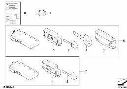 Uzaktan kumanda anahtarı diagram for BMW X5 E70 LCI 35dX