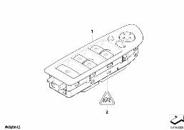 Interrupt. de leve-glace cote conducteur diagram for BMW 1 Series E88 120i