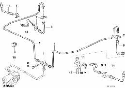 BRAKE PIPE REAR ABS diagram for BMW Z3 E36 2.8