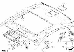 Pavillon diagram for BMW 6 Series E63 LCI 635d