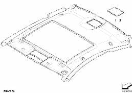 Indivi.成形内張り Alcantara diagram for BMW 6 Series E63 LCI 650i