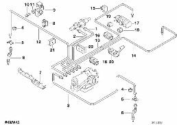 BRAKE PIPE FRONT ABS/ASC+T diagram for BMW Z3 E36 2.8
