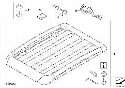 Galerie porte-babages en aluminium diagram for BMW 5 Series E39 525td