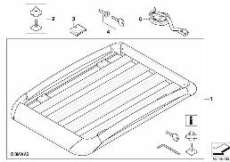 LUGGAGE BASKET ALUMINIUM diagram for BMW MINI Countryman F60 Cooper