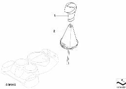 SELECTOR-LEVER GRIP, LEATHER diagram for BMW MINI R56 LCI Cooper S