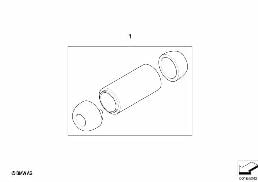 Uchwyt dźwigni ham. ręczn. w kol. nadw. diagram for BMW MINI R50 Cooper