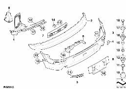 AEROKIT, TRIM PANEL, REAR diagram for BMW MINI Clubman R55 LCI Cooper S