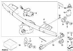 SINGLE PARTS OF TRAILER HITCH diagram for BMW 3 Series E90 LCI 320i