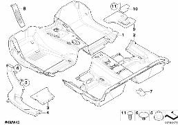 FLOOR COVERING diagram for BMW 3 Series E90 320d