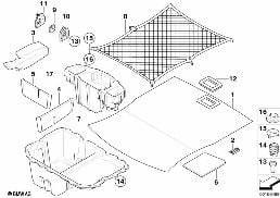 TRIM PANEL, TRUNK FLOOR diagram for BMW 3 Series E90 320d