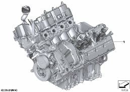 SHORT ENGINE diagram for BMW 6 Series F12 LCI 650i