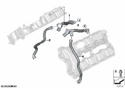 Система вентиляции картера diagram for BMW X6 E71 50iX