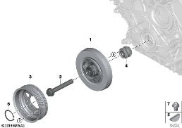 BELT DRIVE-VIBRATION DAMPER diagram for BMW 6 Series F12 LCI 650i