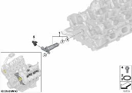 氣缸蓋 電動安裝件 diagram for BMW X5 E70 M