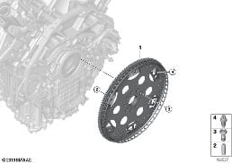 FLYWHEEL / TWIN MASS FLYWHEEL diagram for BMW 6 Series F12 LCI 650i