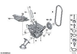 LUBRICATION SYSTEM/OIL PUMP WITH DRIVE diagram for BMW 6 Series F12 LCI 650i